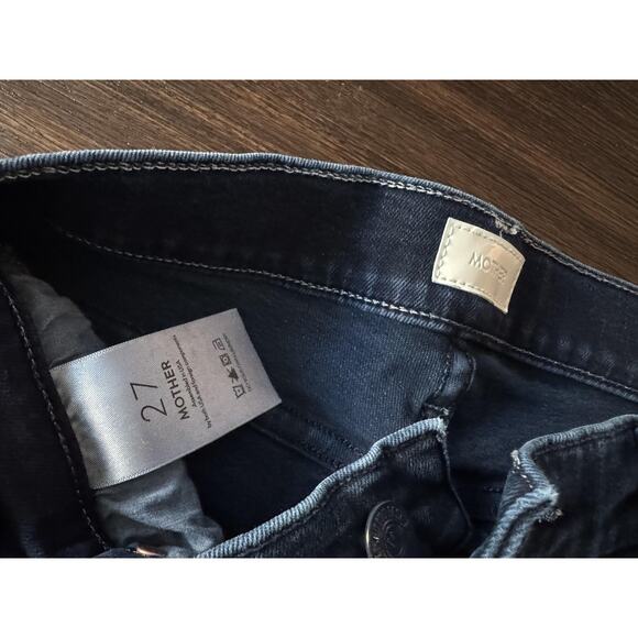 Mother Mid Rise Dazzler Ankle Jeans Womens 27 Blue Stretch Chip On My Shoulder - Picture 3 of 11